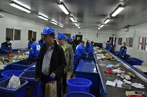 Delegates visited a sorting facility during the Thessalonika event